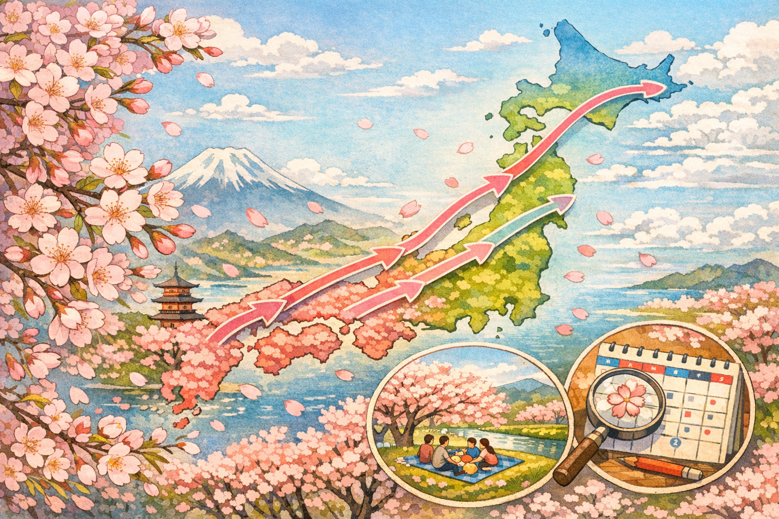 桜前線は予想を使い分けるほど予定が立てやすいです