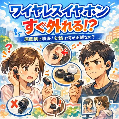 ワイヤレスイヤホン すぐ外れる 対処は何が正解なの？原因別に解決！