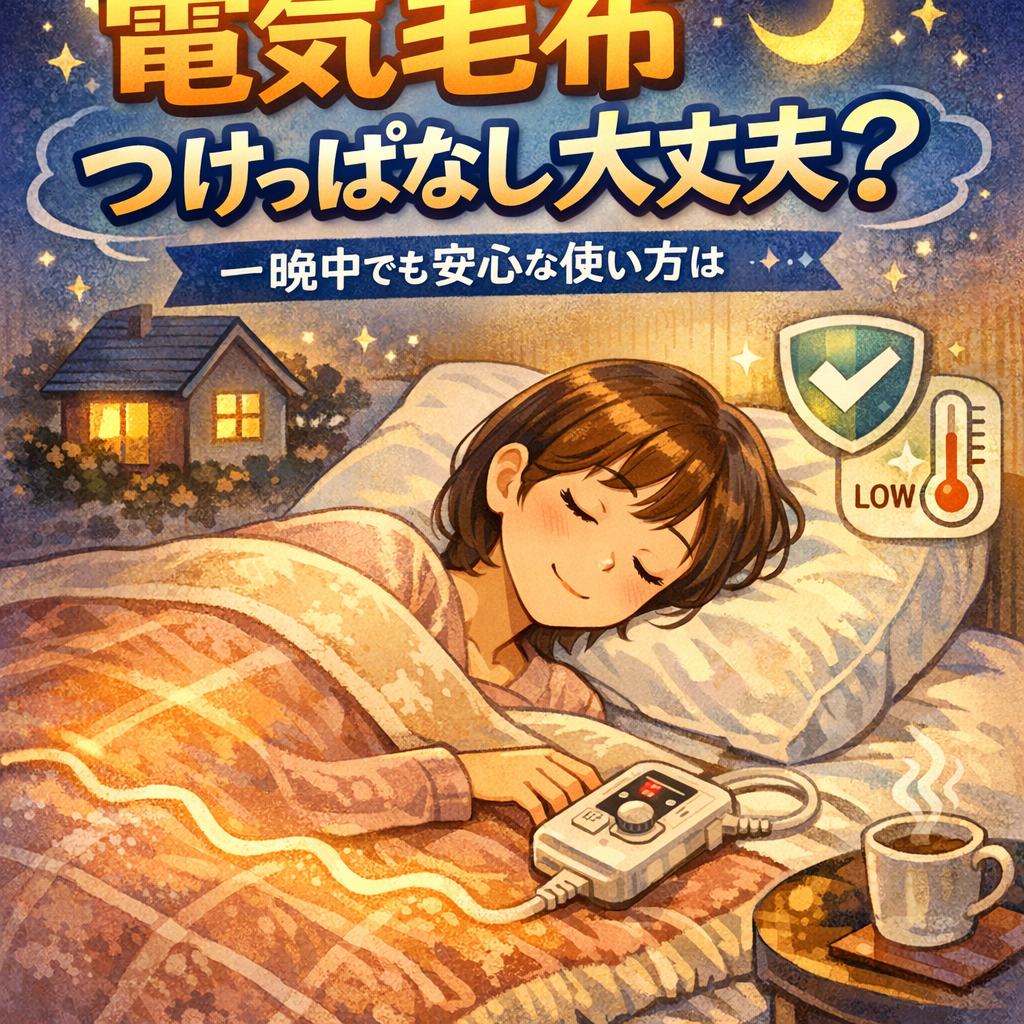 電気毛布 つけっぱなし 大丈夫？一晩中でも安心な使い方は