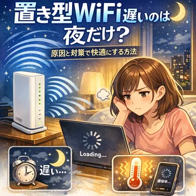 置き型 WiFi 遅い 夜だけなのはなぜ？原因と対策で快適にする方法