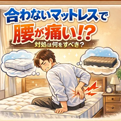 マットレス 腰痛くなる 合わない 対処は何をすべき？