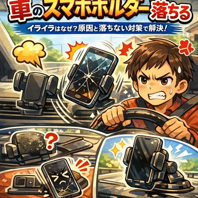 車 スマホホルダー 落ちる イライラはなぜ？原因と落ちない対策で解決！