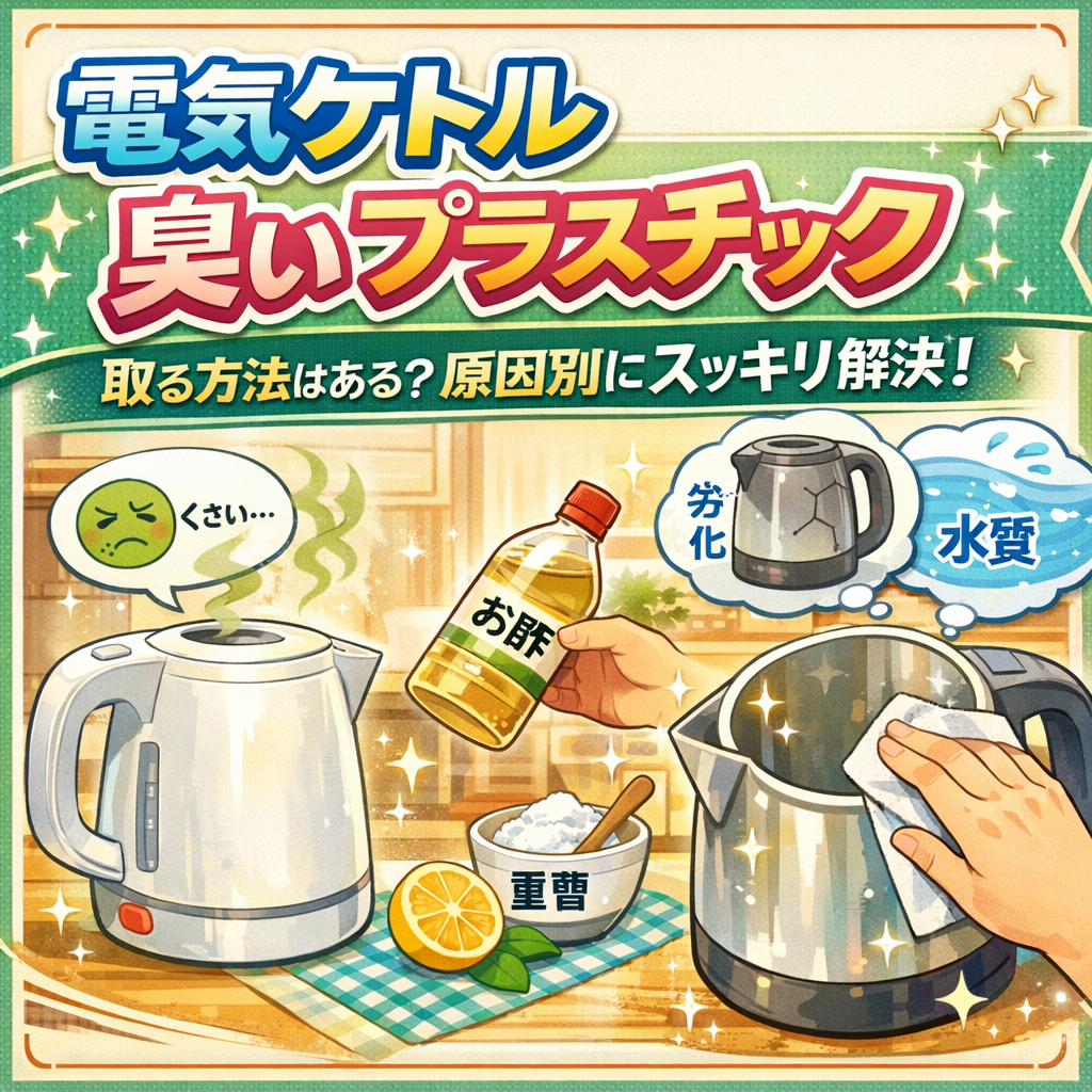 電気ケトル 臭い プラスチック 取る方法はある？原因別にスッキリ解決！