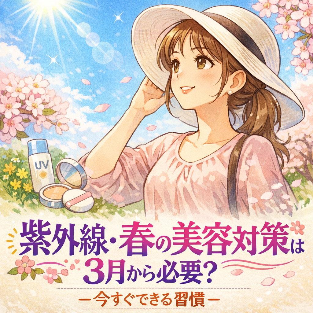 紫外線・春の美容対策は3月から必要?今すぐできる習慣