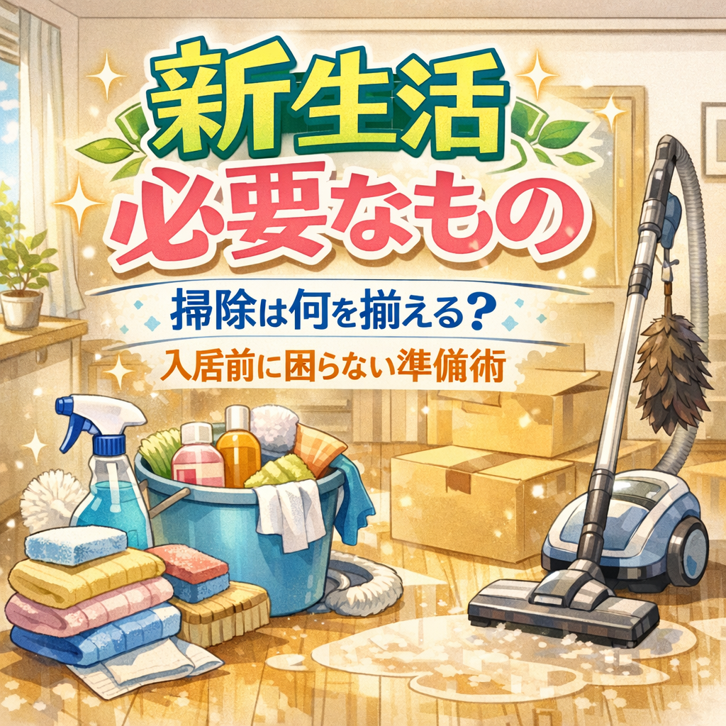 新生活 必要なもの 掃除は何を揃える？入居前に困らない準備術