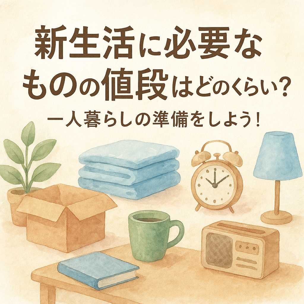 新生活に必要なものの値段はどのくらい？一人暮らしの準備をしよう！