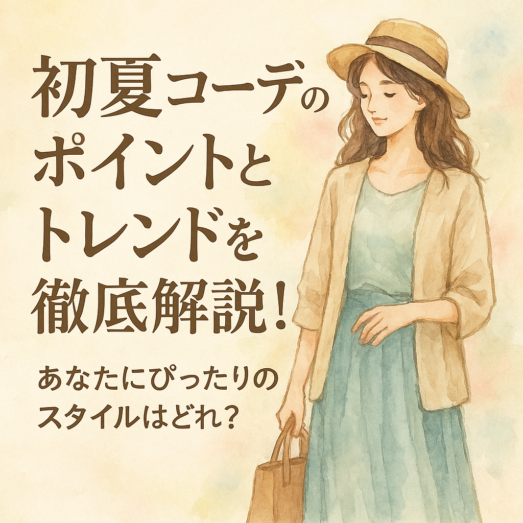 初夏コーデのポイントとトレンドを徹底解説！あなたにぴったりのスタイルはどれ？