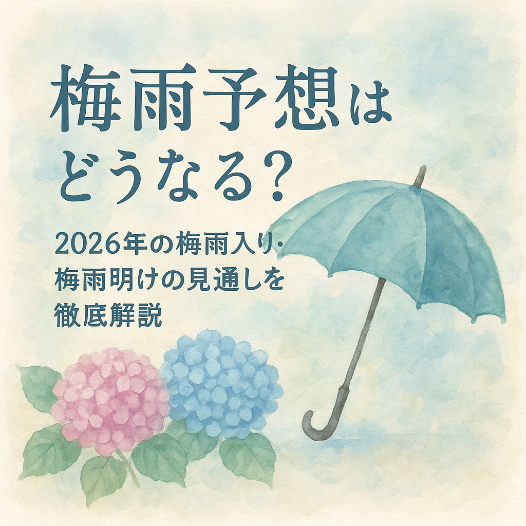 梅雨予想はどうなる?2026年の梅雨入り・梅雨明けの見通しを徹底解説