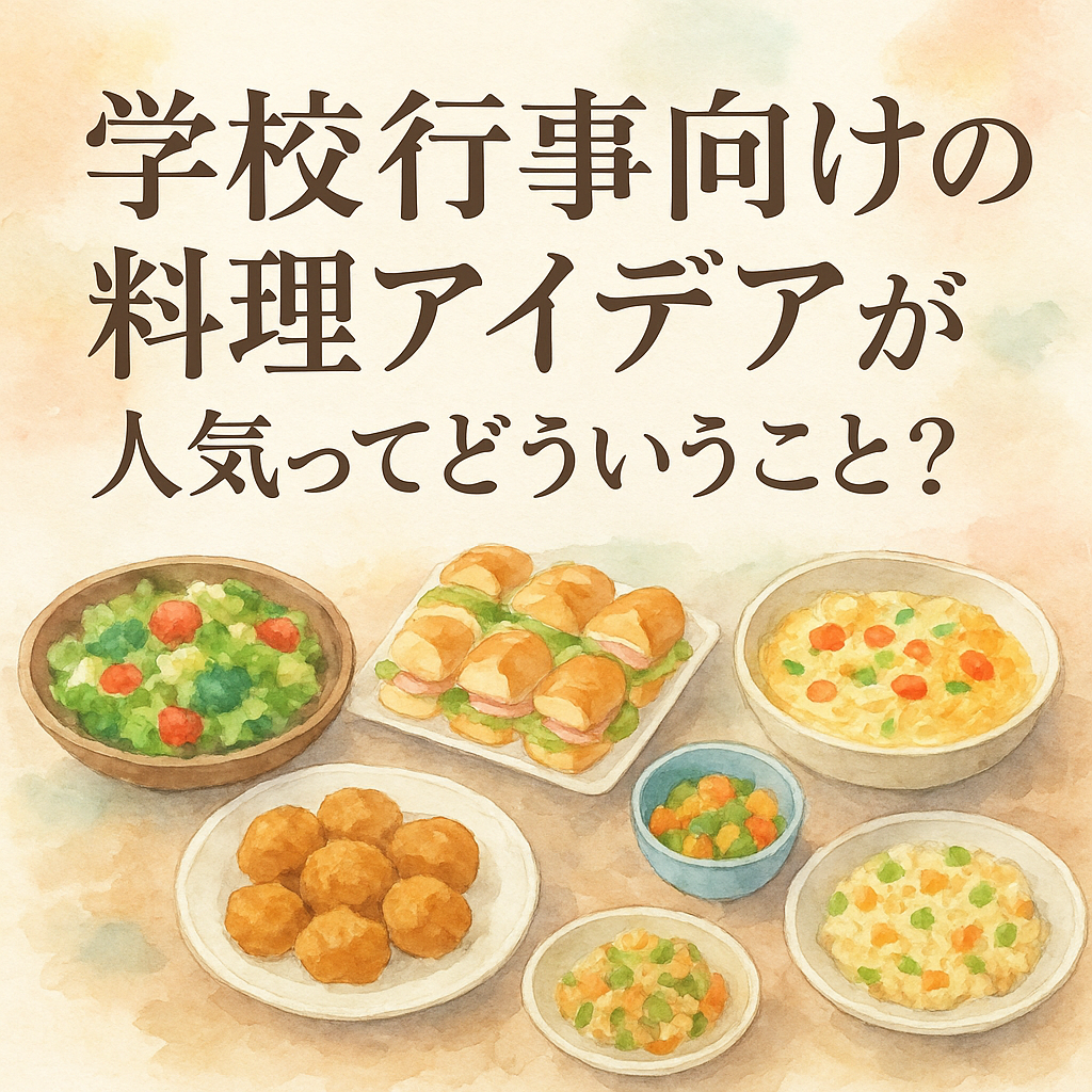 学校行事向けの料理アイデアが人気ってどういうこと?