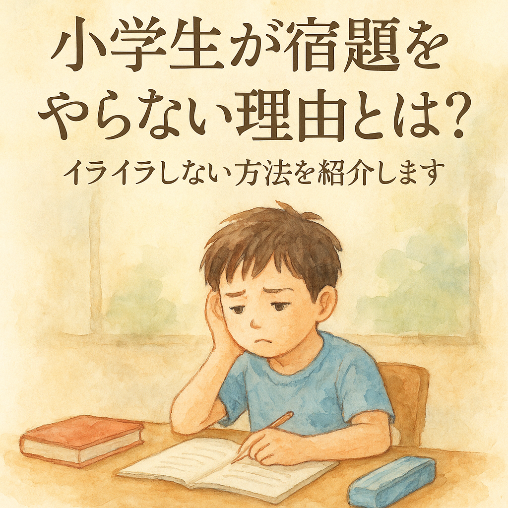 小学生が宿題をやらない理由とは?イライラしない方法を紹介します