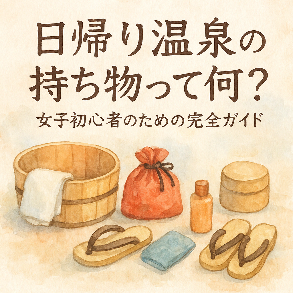 日帰り温泉の持ち物って何？女子初心者のための完全ガイド