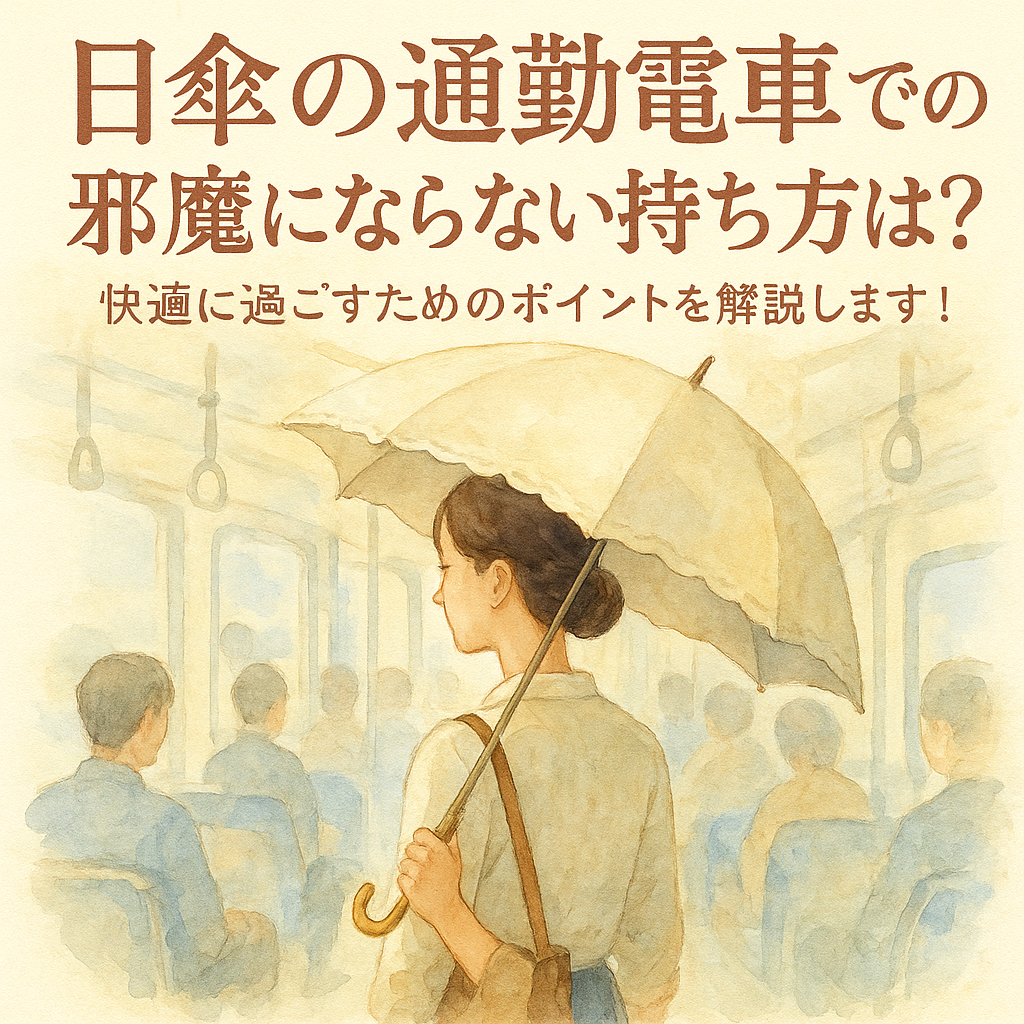日傘の通勤電車での邪魔にならない持ち方は？快適に過ごすためのポイントを解説します！