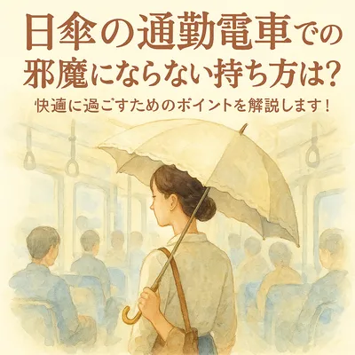 日傘の通勤電車での邪魔にならない持ち方は？快適に過ごすためのポイントを解説します！