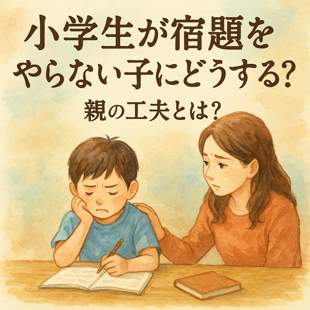 小学生が宿題をやらない子にどうする?親の工夫とは?