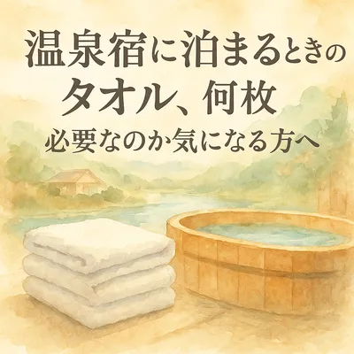 温泉宿に泊まるときのタオル、何枚必要なのか気になる方へ