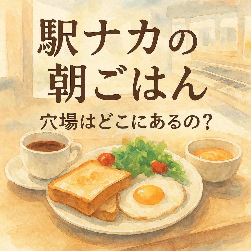 駅ナカの朝ごはん穴場はどこにあるの?