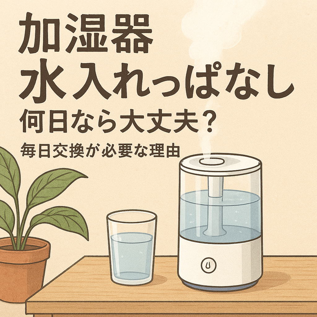 加湿器 水 入れっぱなし 何日なら大丈夫？毎日交換が必要な理由