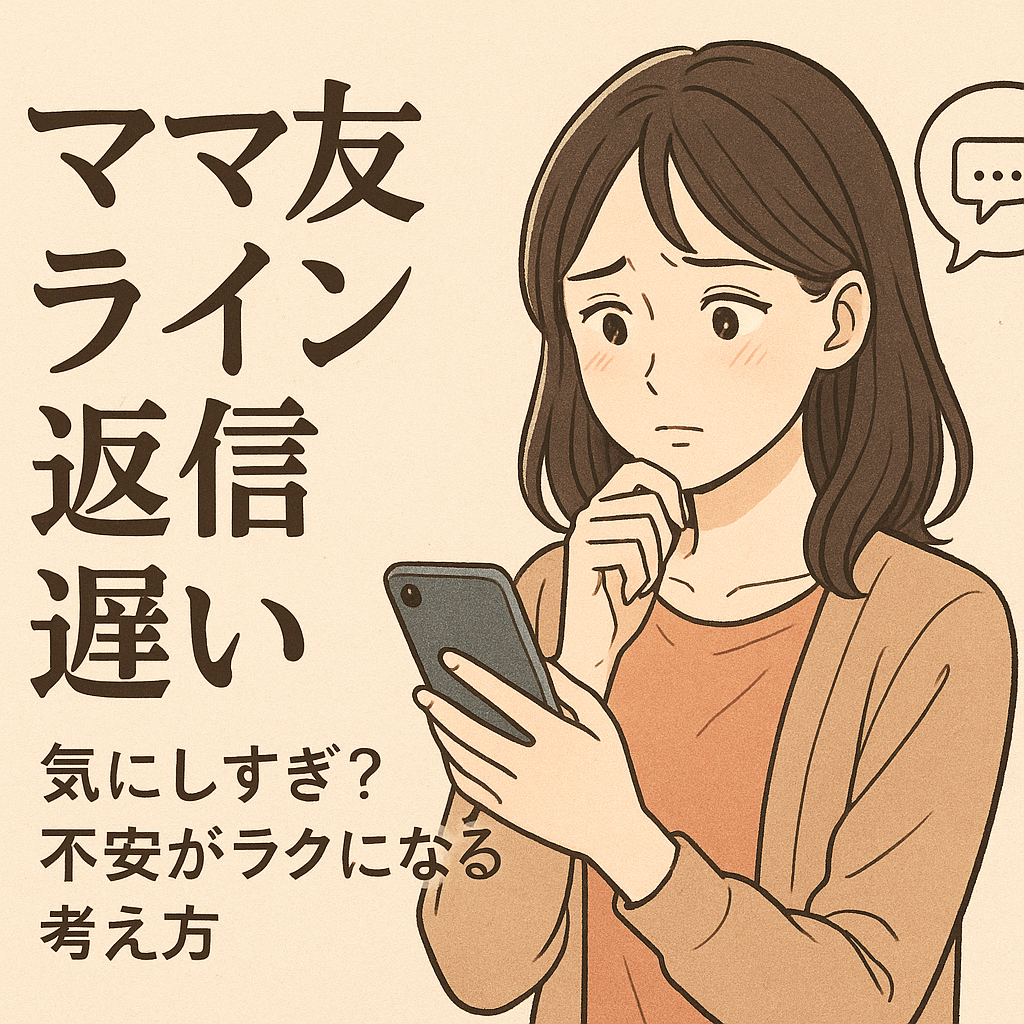 ママ友 ライン 返信 遅い 気にしすぎ？不安がラクになる考え方