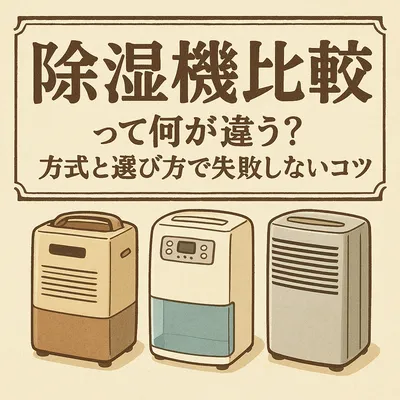 除湿機比較って何が違う？方式と選び方で失敗しないコツ