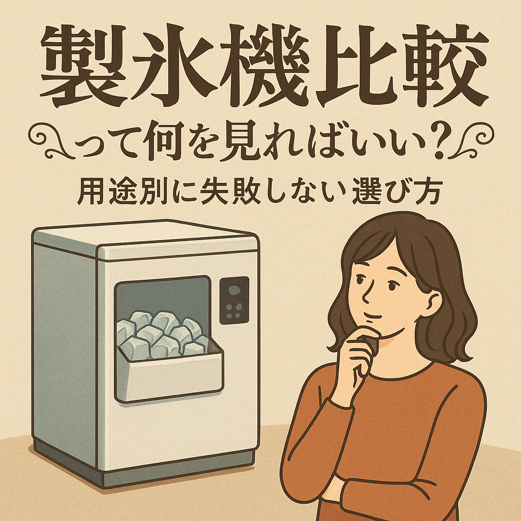 製氷機比較って何を見ればいい？用途別に失敗しない選び方