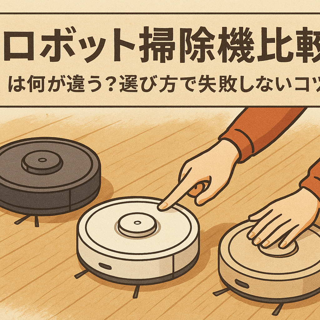 ロボット掃除機比較は何が違う?選び方で失敗しないコツ