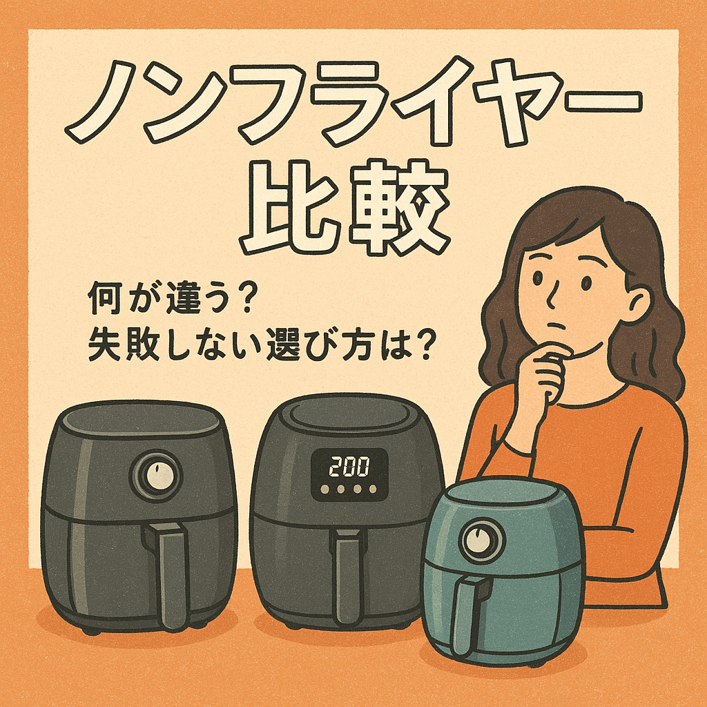 ノンフライヤー比較は何が違う?失敗しない選び方は?