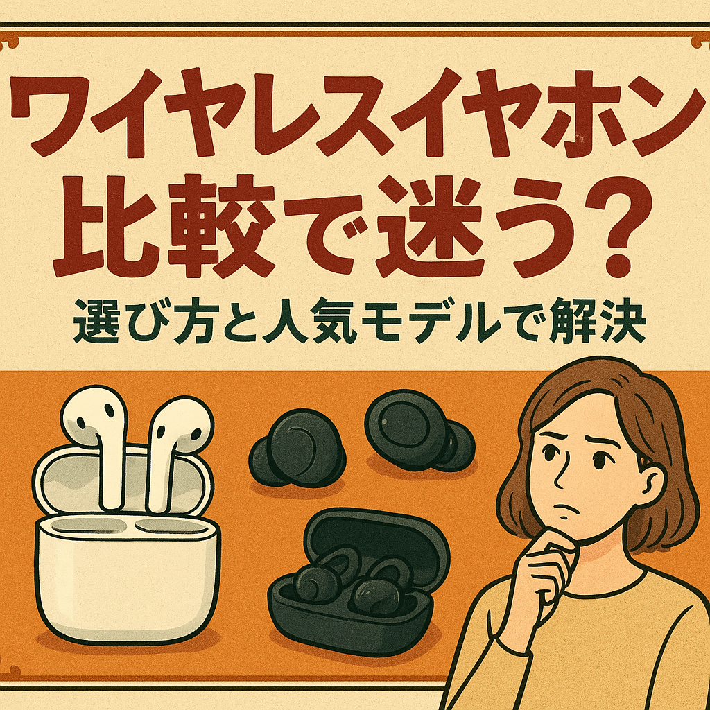 ワイヤレスイヤホン比較で迷う?選び方と人気モデルで解決