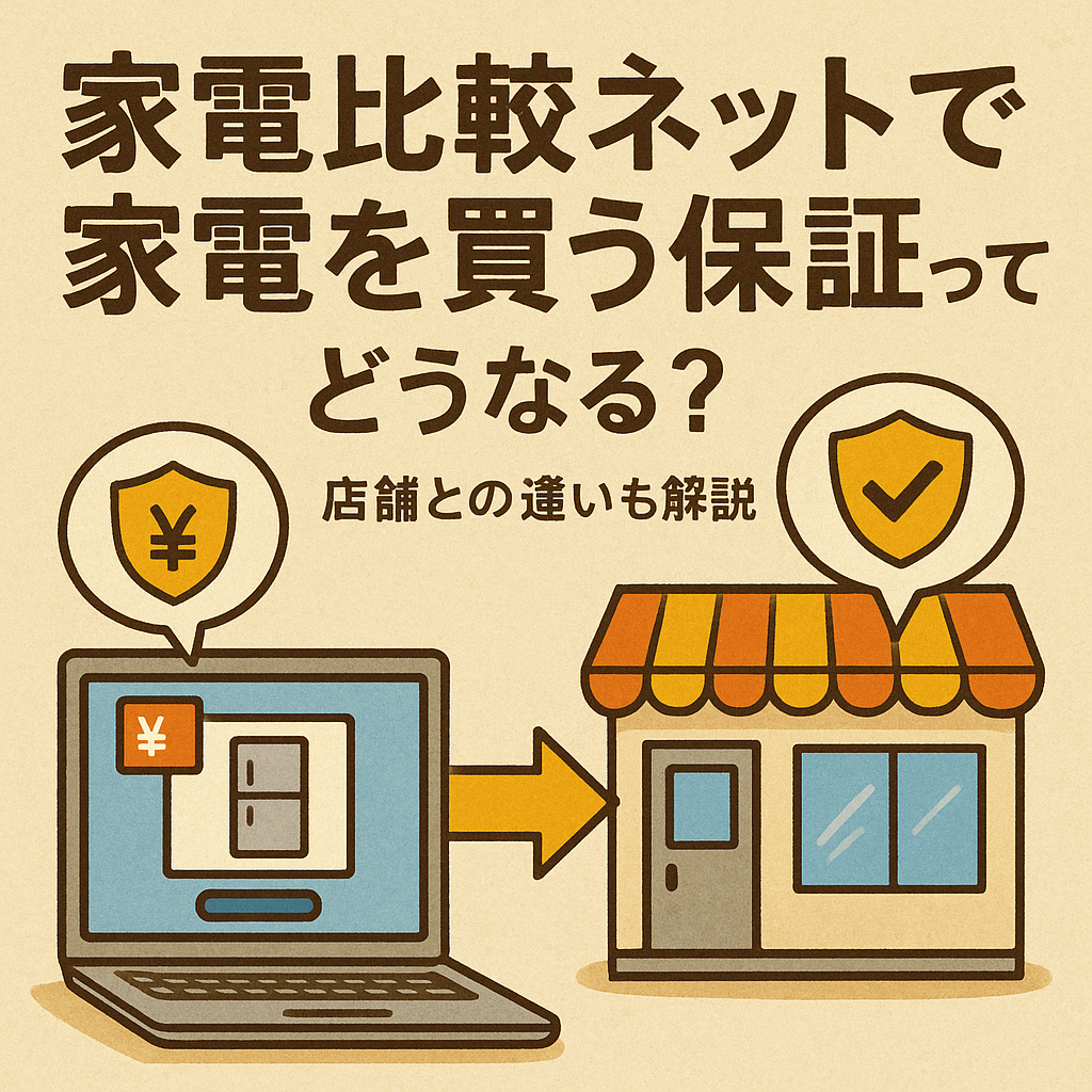 家電比較ネットで家電を買う保証ってどうなる?店舗との違いも解説!