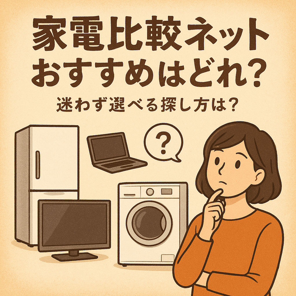家電比較ネットおすすめはどれ?迷わず選べる探し方は?