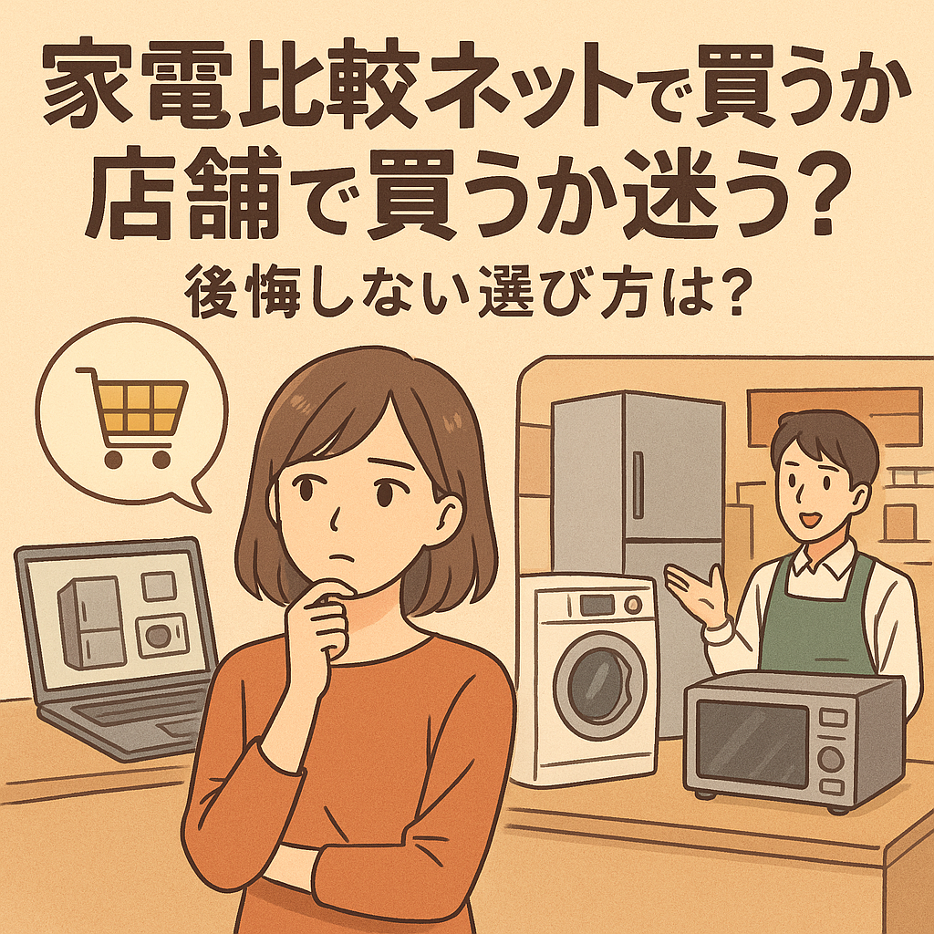 家電比較ネットで買うか店舗で買うか迷う?後悔しない選び方は?