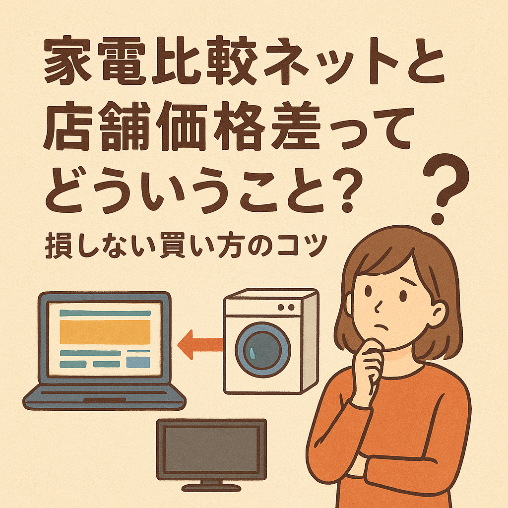 家電比較ネットと店舗価格差ってどういうこと?損しない買い方のコツ