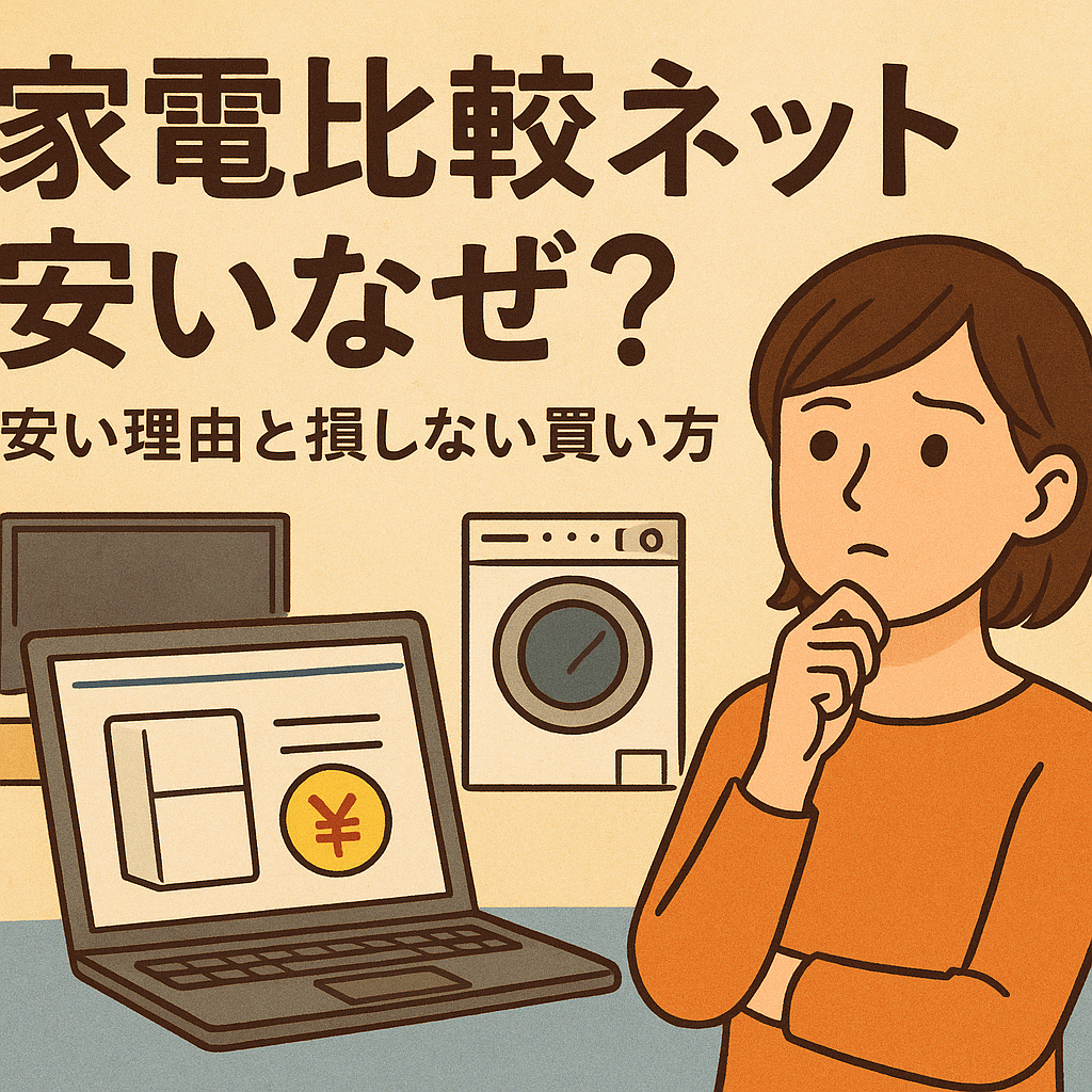 家電比較ネット安いなぜ?安い理由と損しない買い方