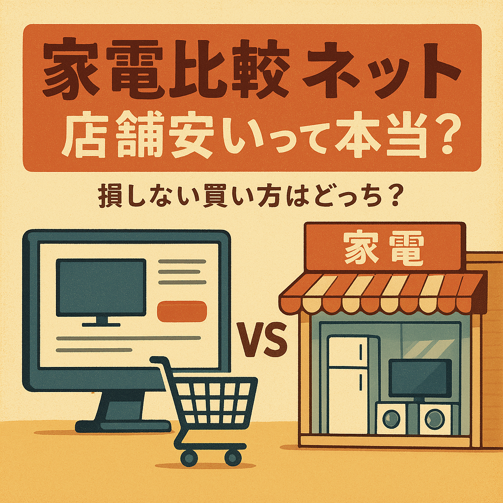 家電比較ネット店舗安いって本当?損しない買い方はどっち?