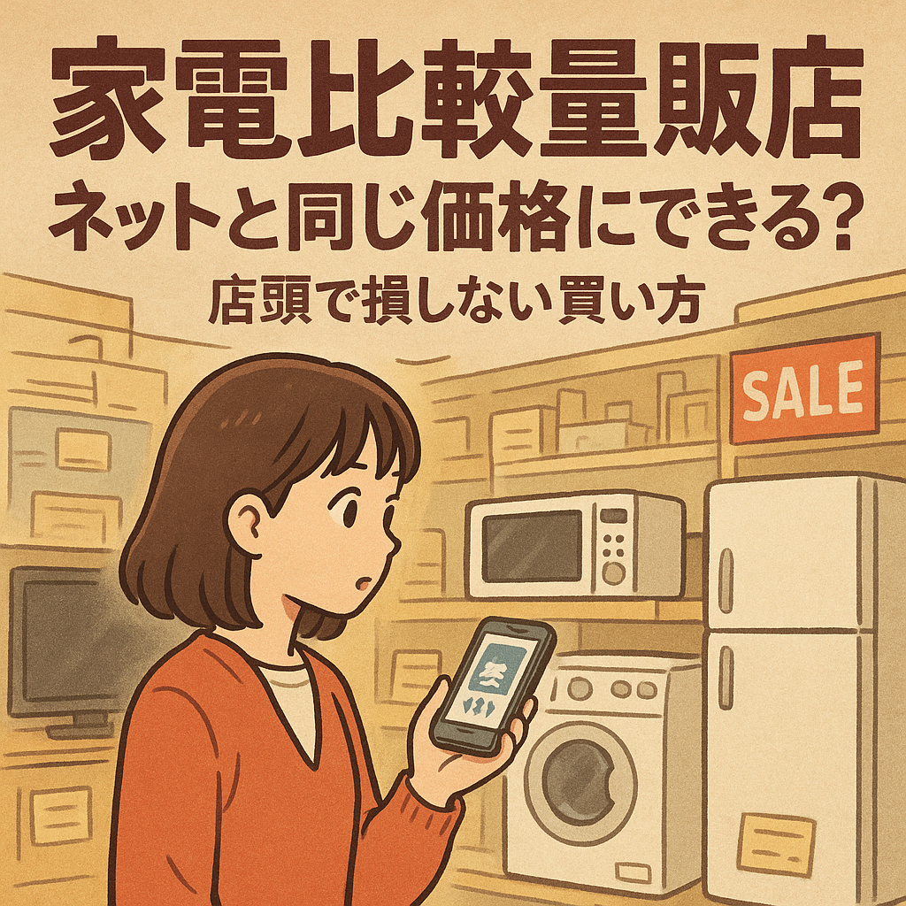 家電比較量販店ネットと同じ価格にできる?店頭で損しない買い方
