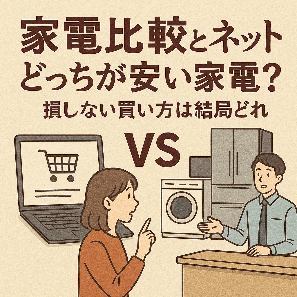 家電比較とネットどっちが安い家電?損しない買い方は結局どれ