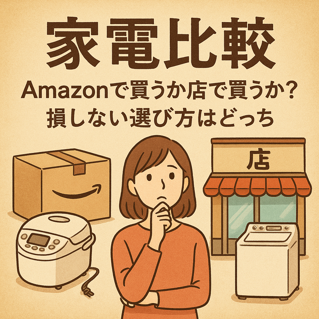 家電比較Amazonで買うか店で買うか?損しない選び方はどっち