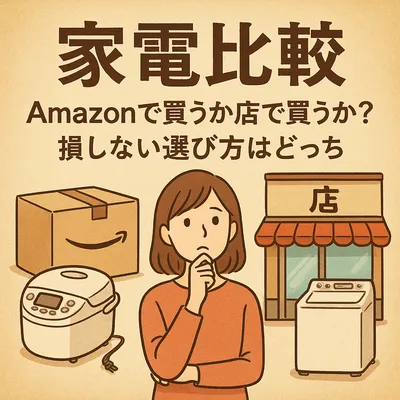 家電比較Amazonで買うか店で買うか？損しない選び方はどっち