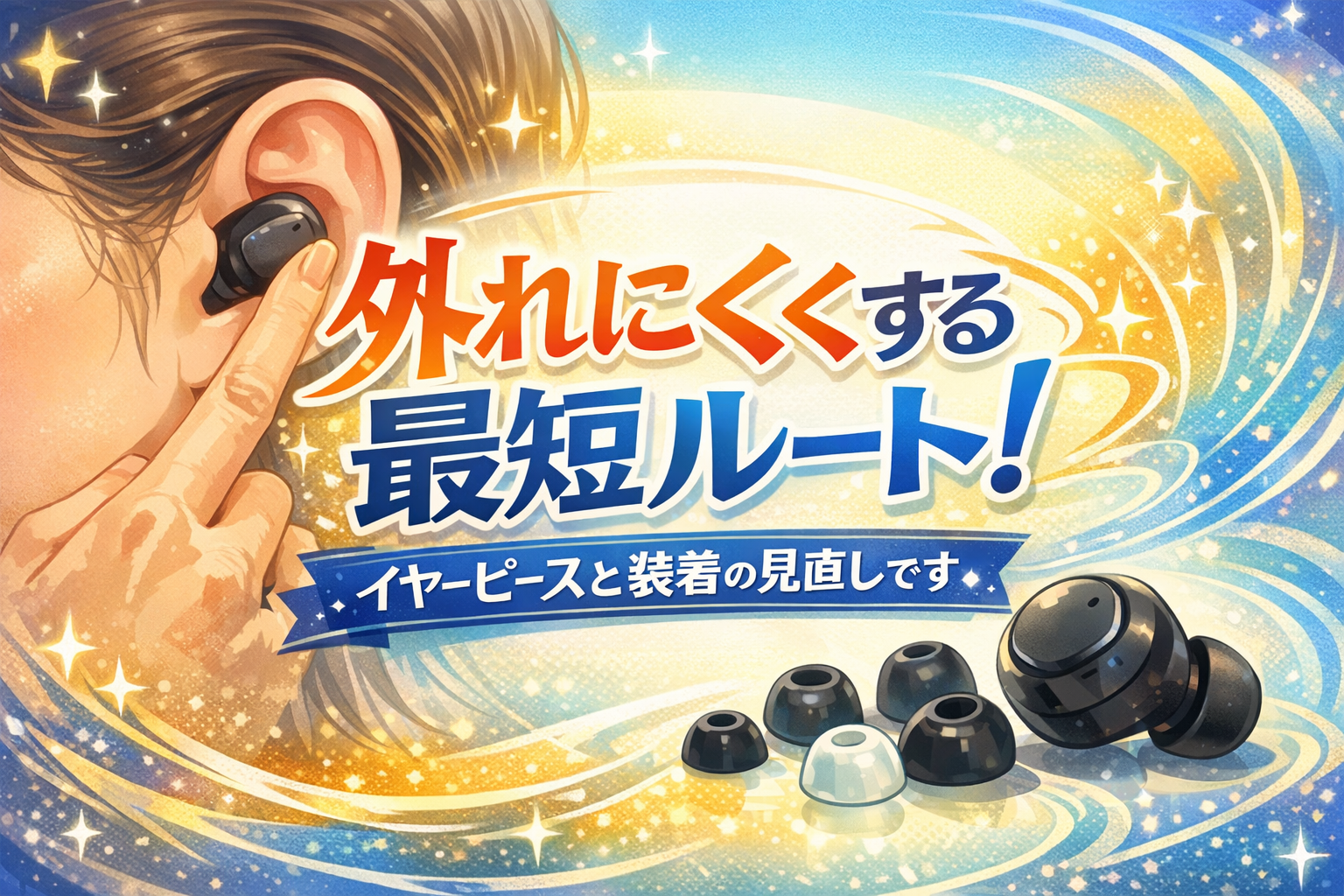 外れにくくする最短ルートはイヤーピースと装着の見直しです