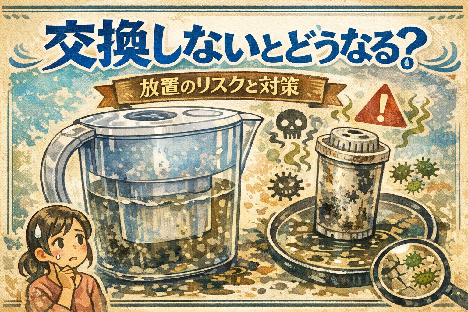 交換しないと浄水ポットは便利どころか不安要素が増える
