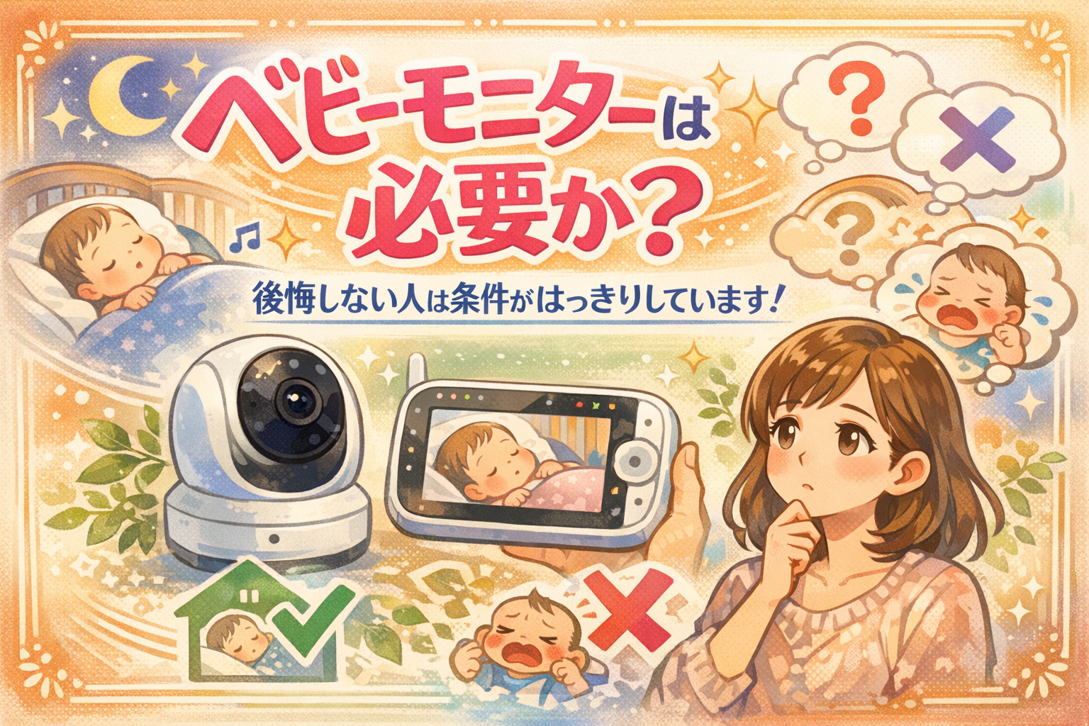 ベビーモニターは必要か？後悔しない人は条件がはっきりしています！