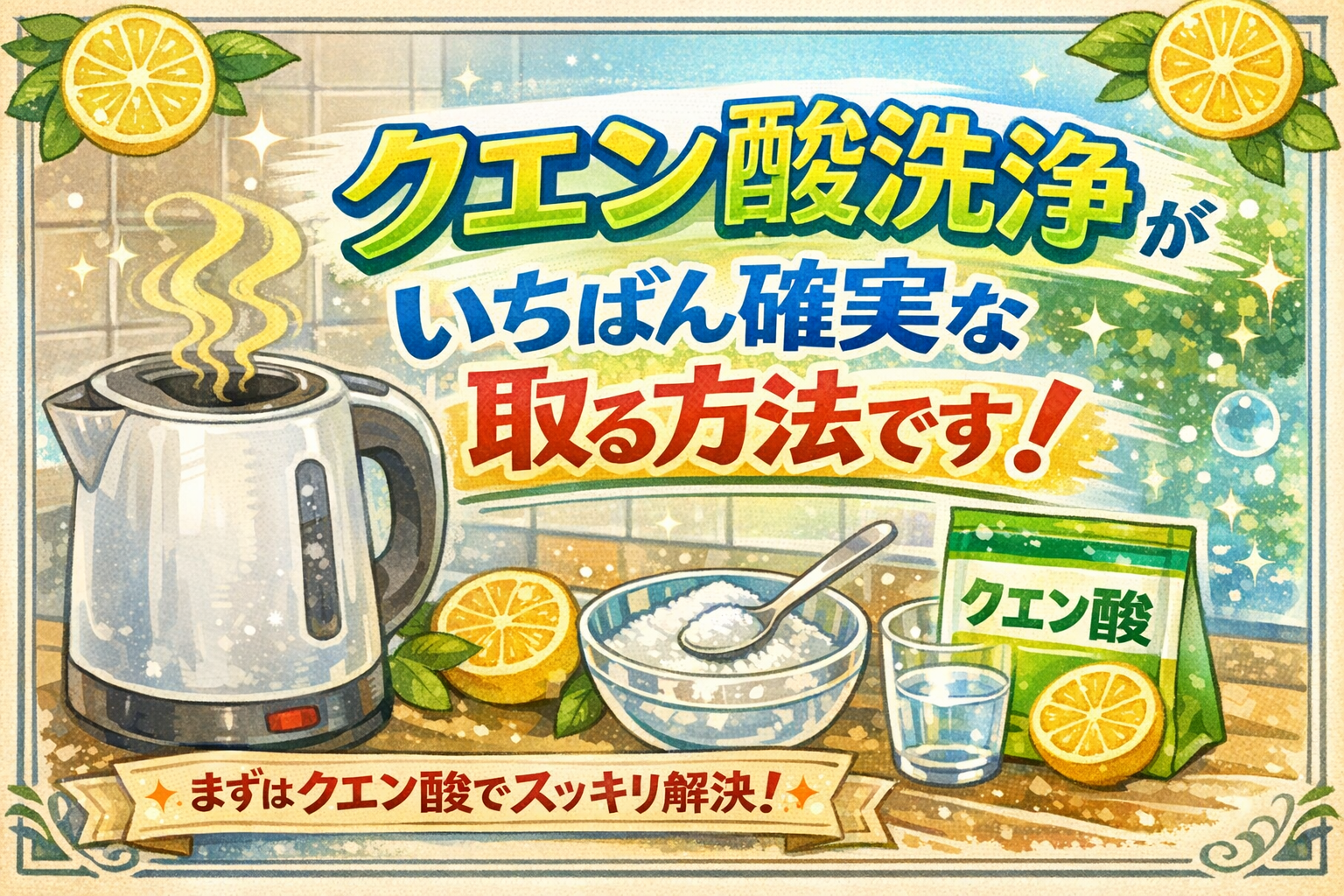まずはクエン酸洗浄がいちばん確実な取る方法です！