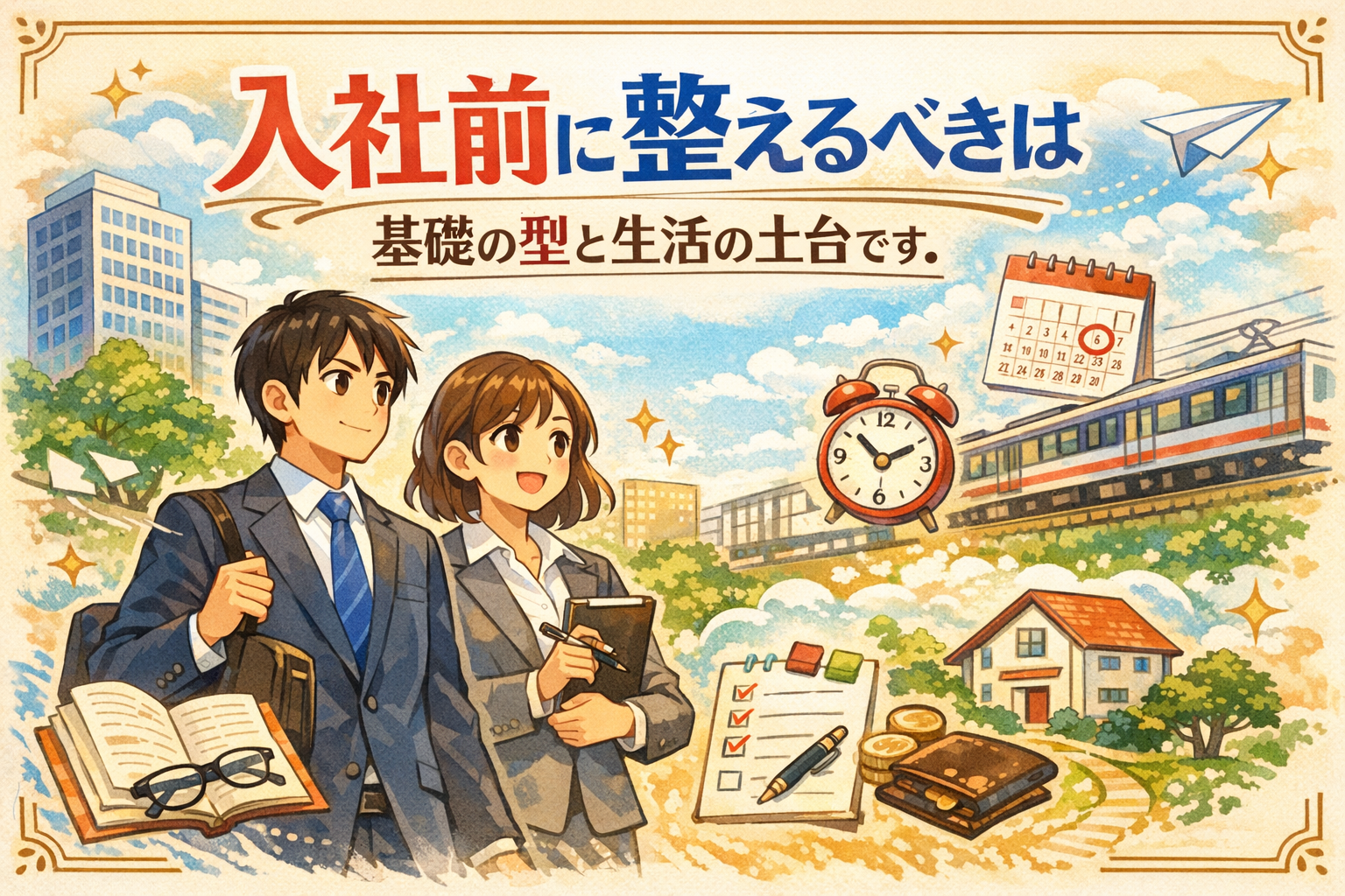 入社前に整えるべきは基礎の型と生活の土台です