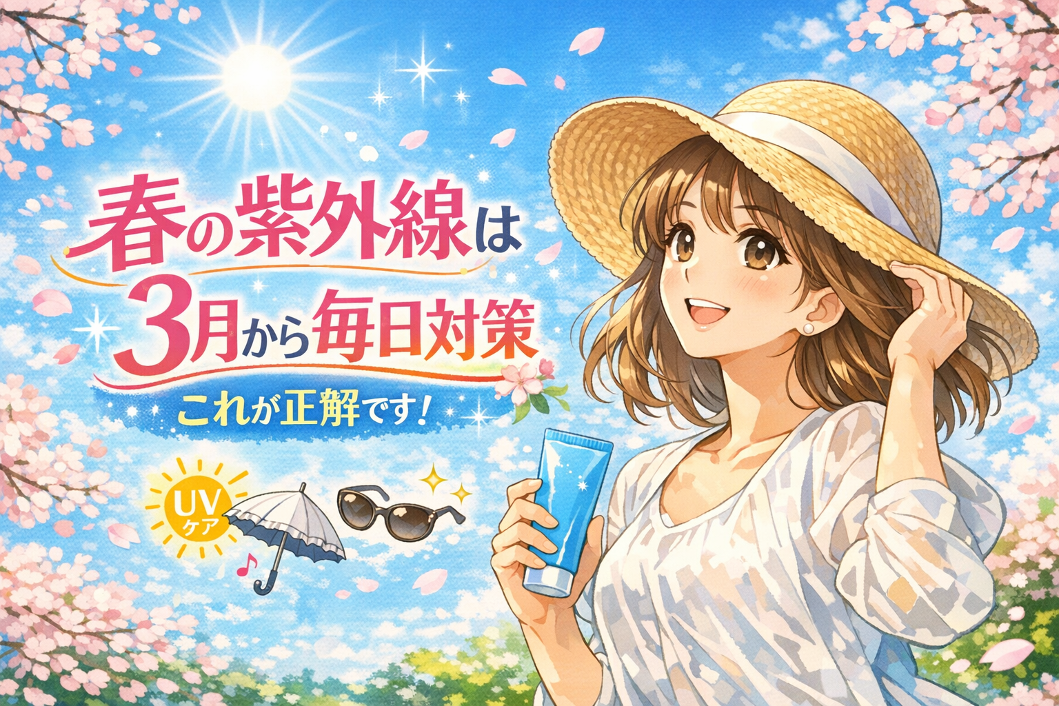 春の紫外線は3月から毎日対策、これが正解です!