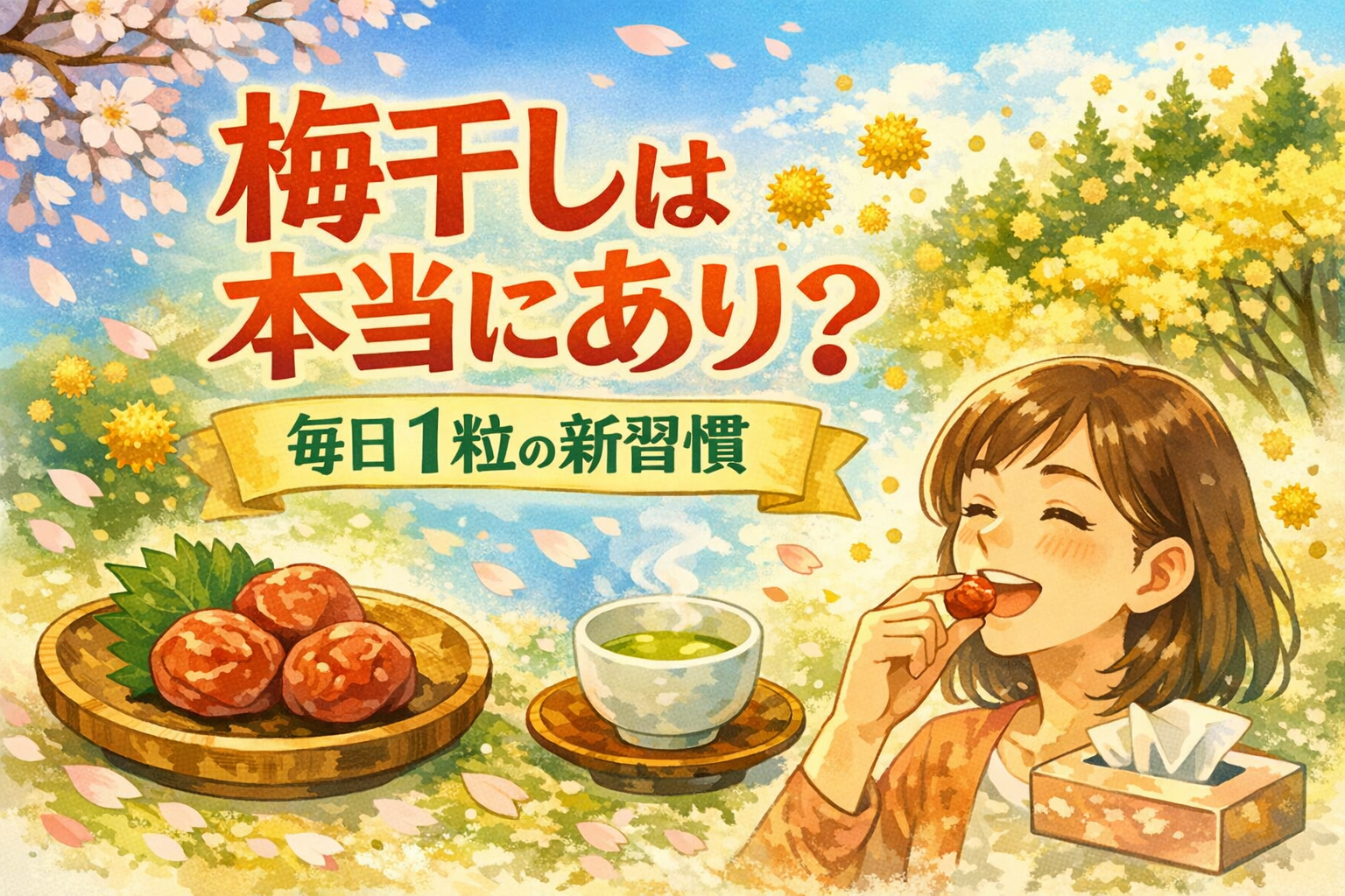 花粉症対策に梅干しはサポート役として期待できる