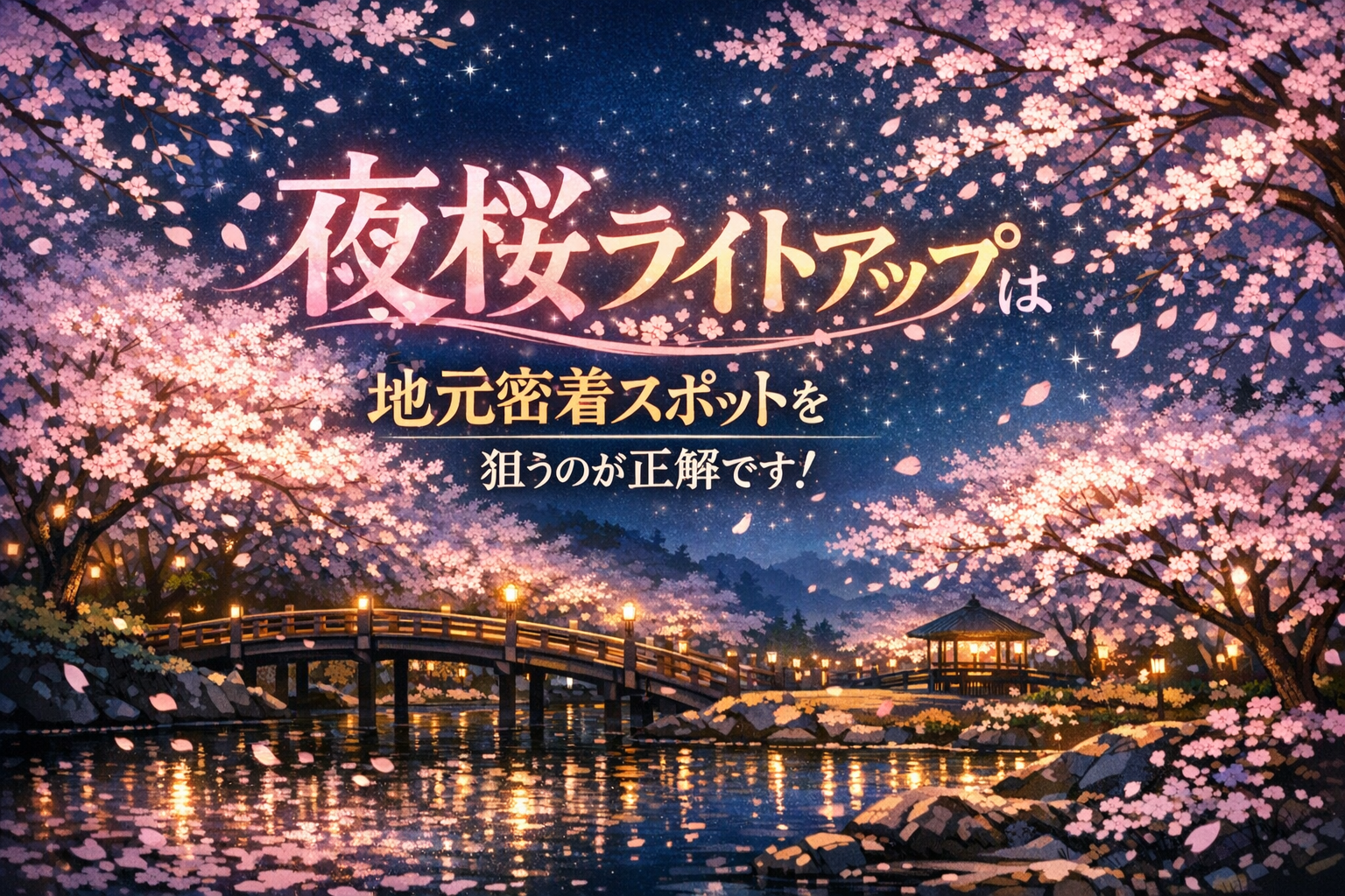 夜桜ライトアップは地元密着スポットを狙うのが正解です！