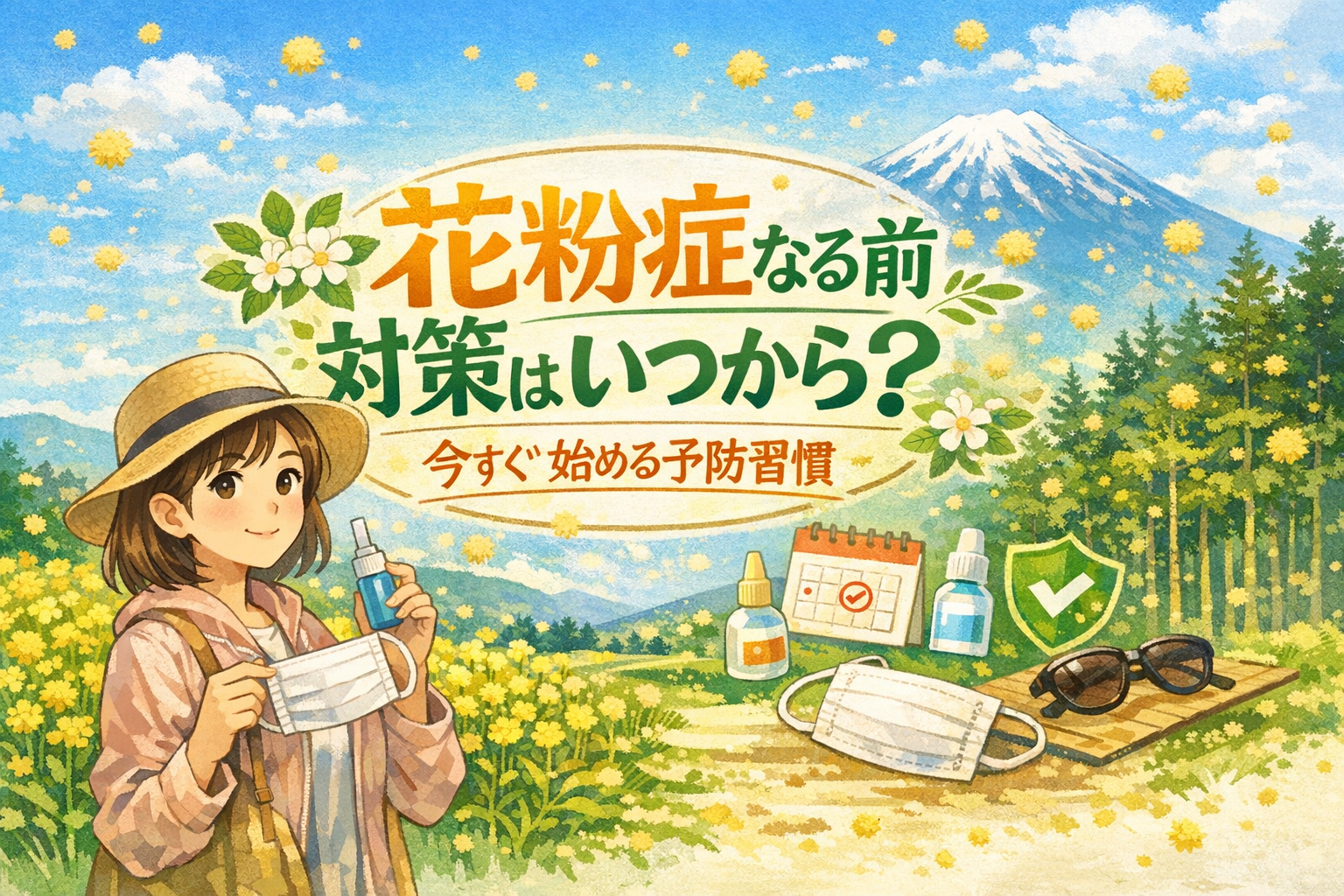 花粉症 なる前 対策は飛散前からの先回りが正解です！