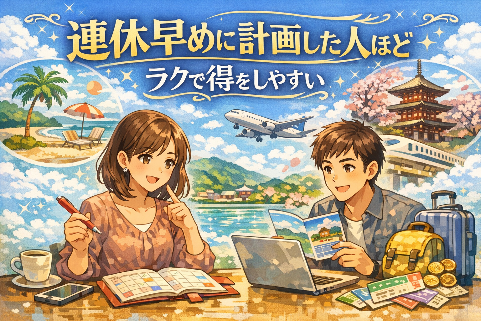 連休は早めに計画した人ほどラクで得をしやすい