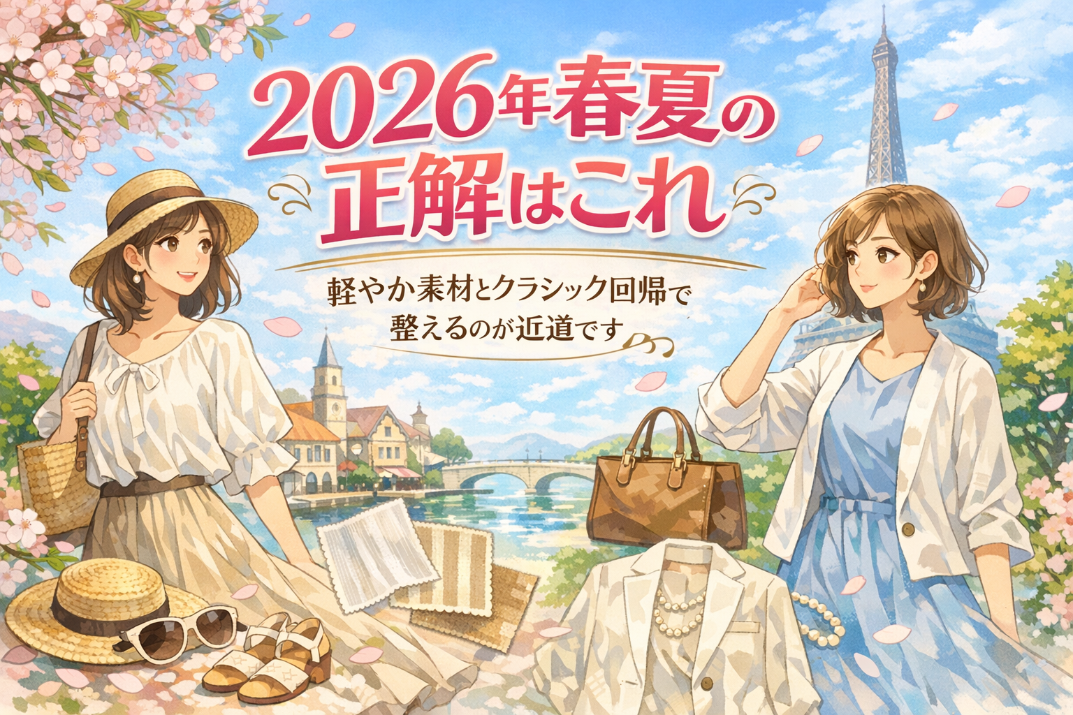 2026年春夏は軽やか素材とクラシック回帰で整えるのが近道です