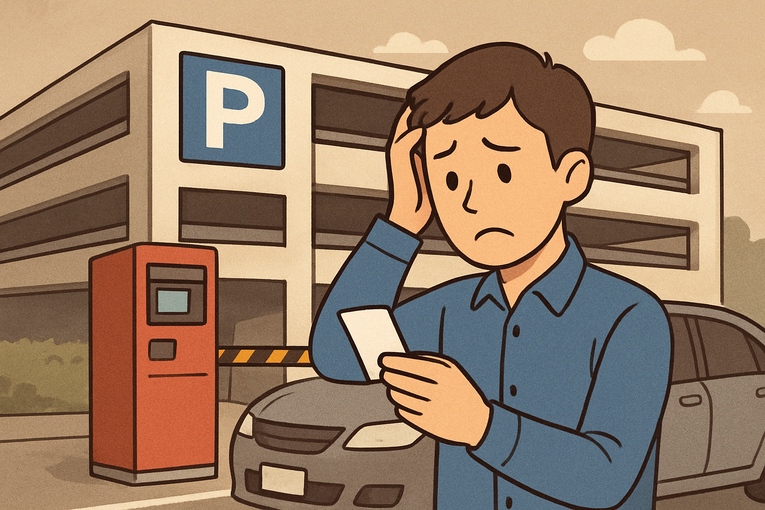 駐車券をなくしたら多くは特別料金で出庫できる