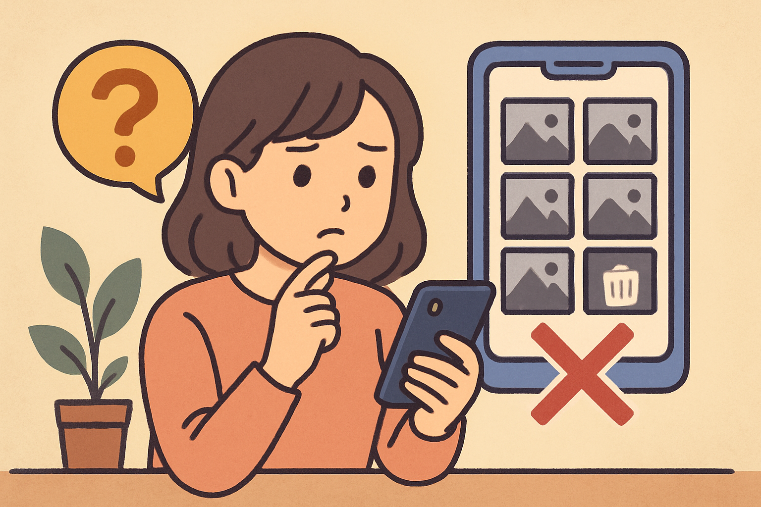 スマホで写真を消しても容量が減らないときの答え